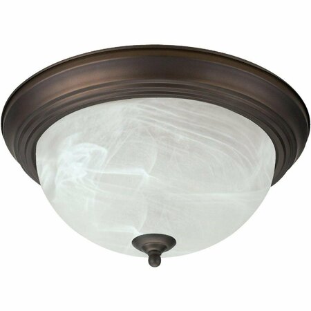 HOME IMPRESSIONS 15 In. Oil Rubbed Bronze Incandescent Flush Mount Ceiling Light Fixture IFM415ORB